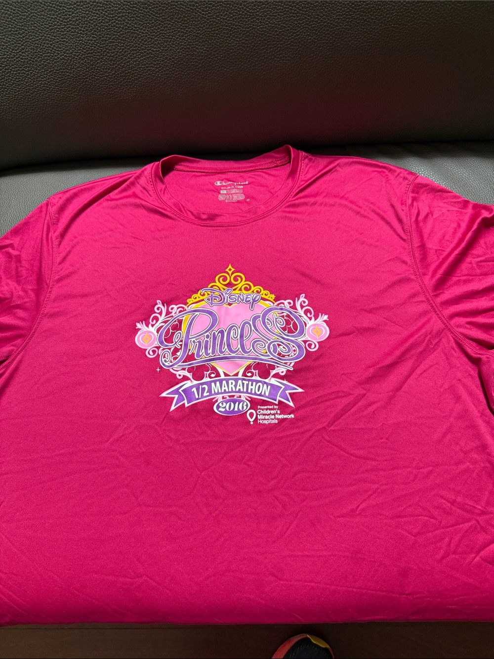 Disney Pink Princess 1/2 Marathon Tee with Colorful Crest